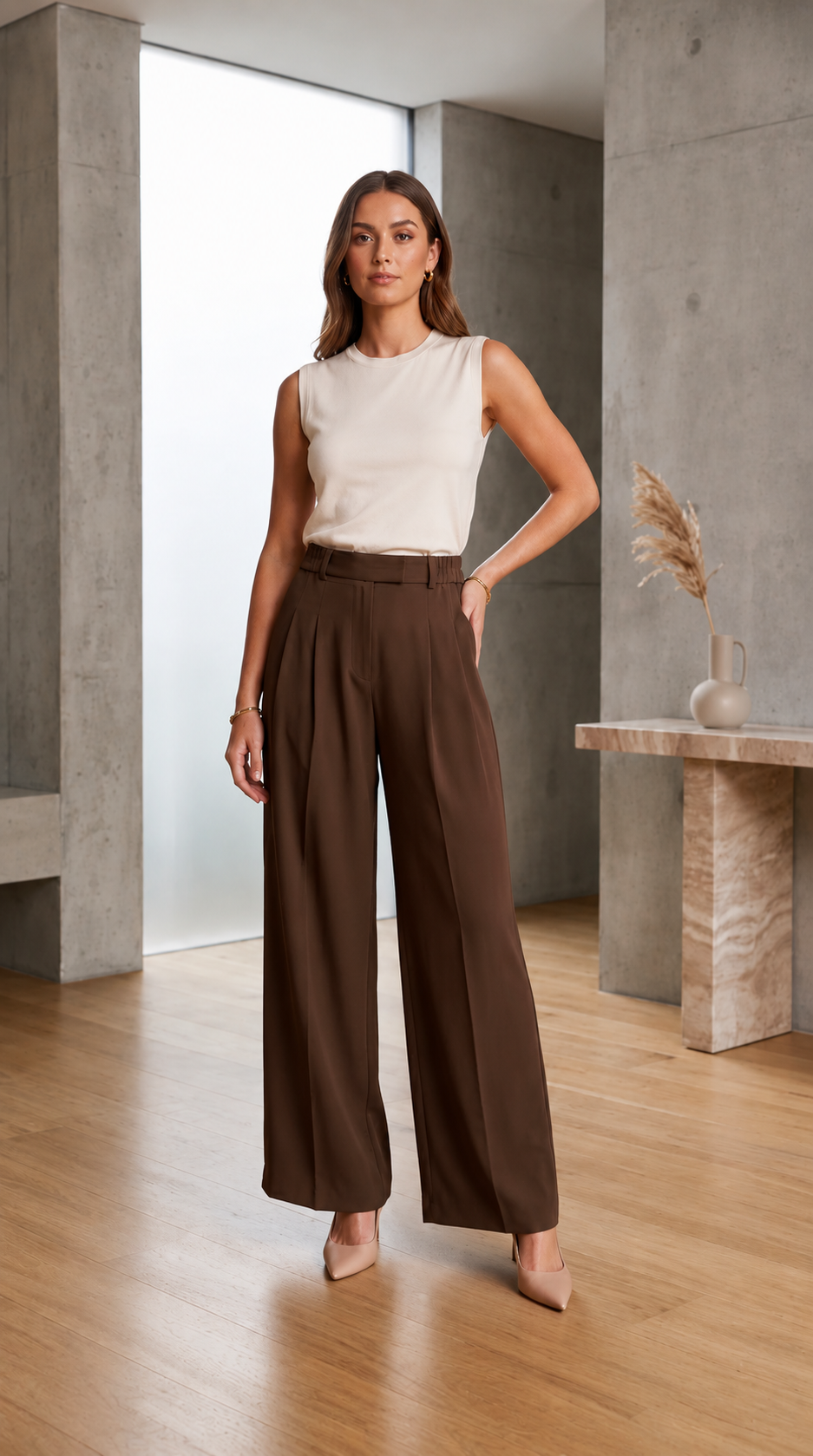 Wide-Leg Korean Pants