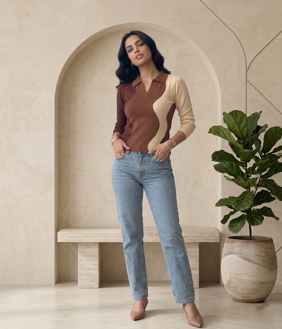 The Terra Wave Polo Knit