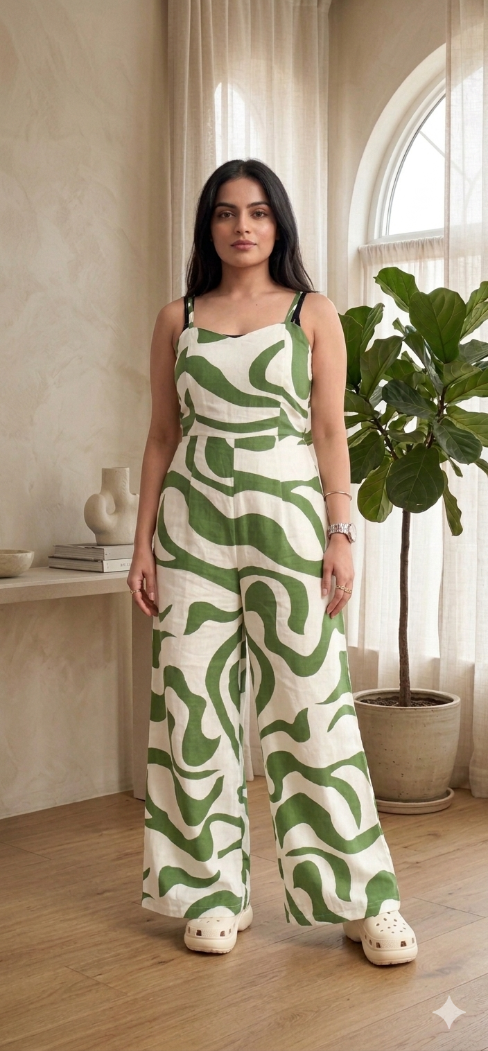 Swirl Print Jumpsuit