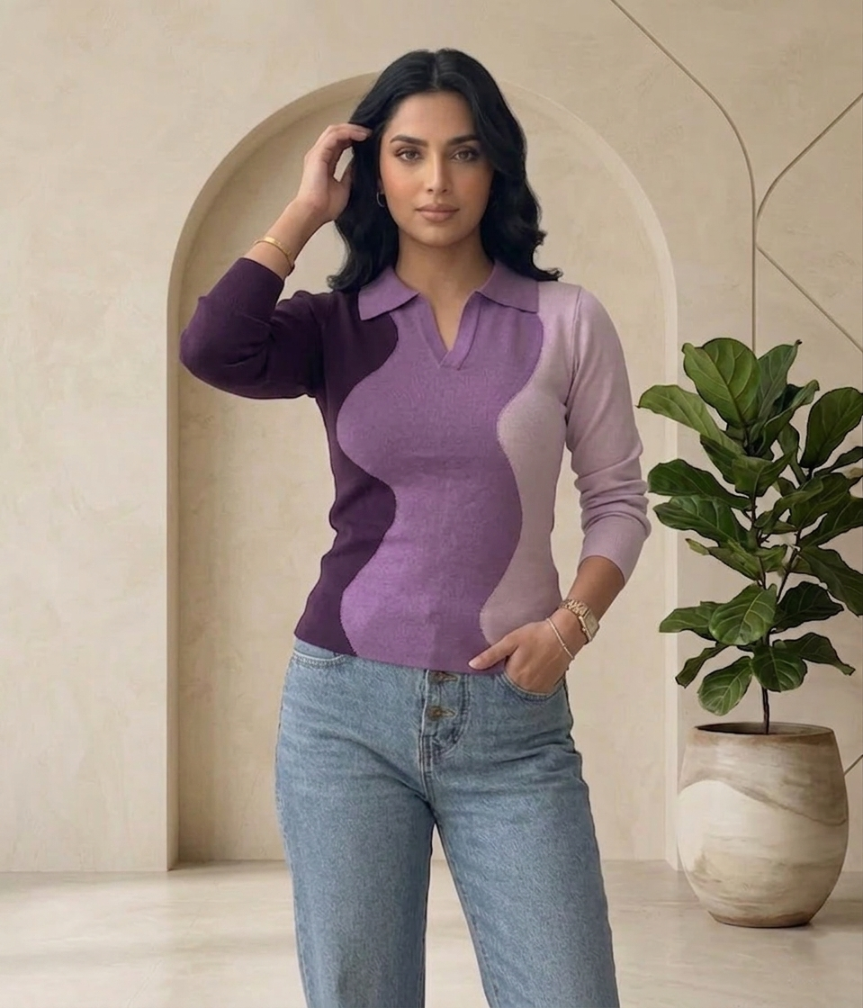 The Terra Wave Polo Knit