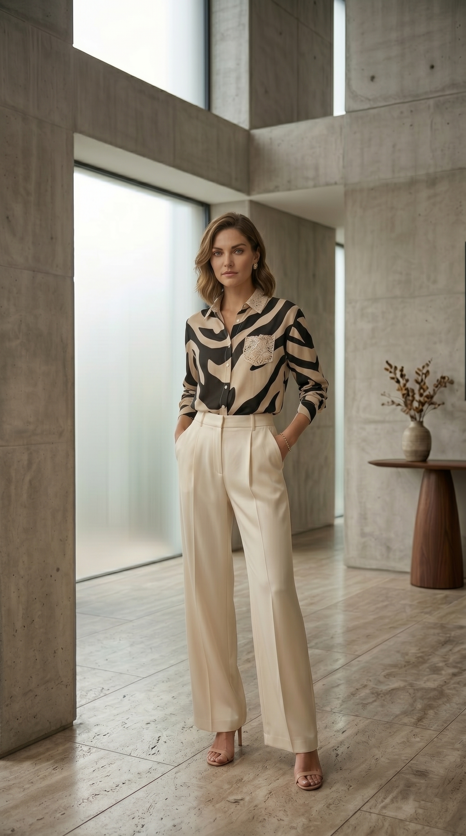 Embroidered shirt with Croche Top