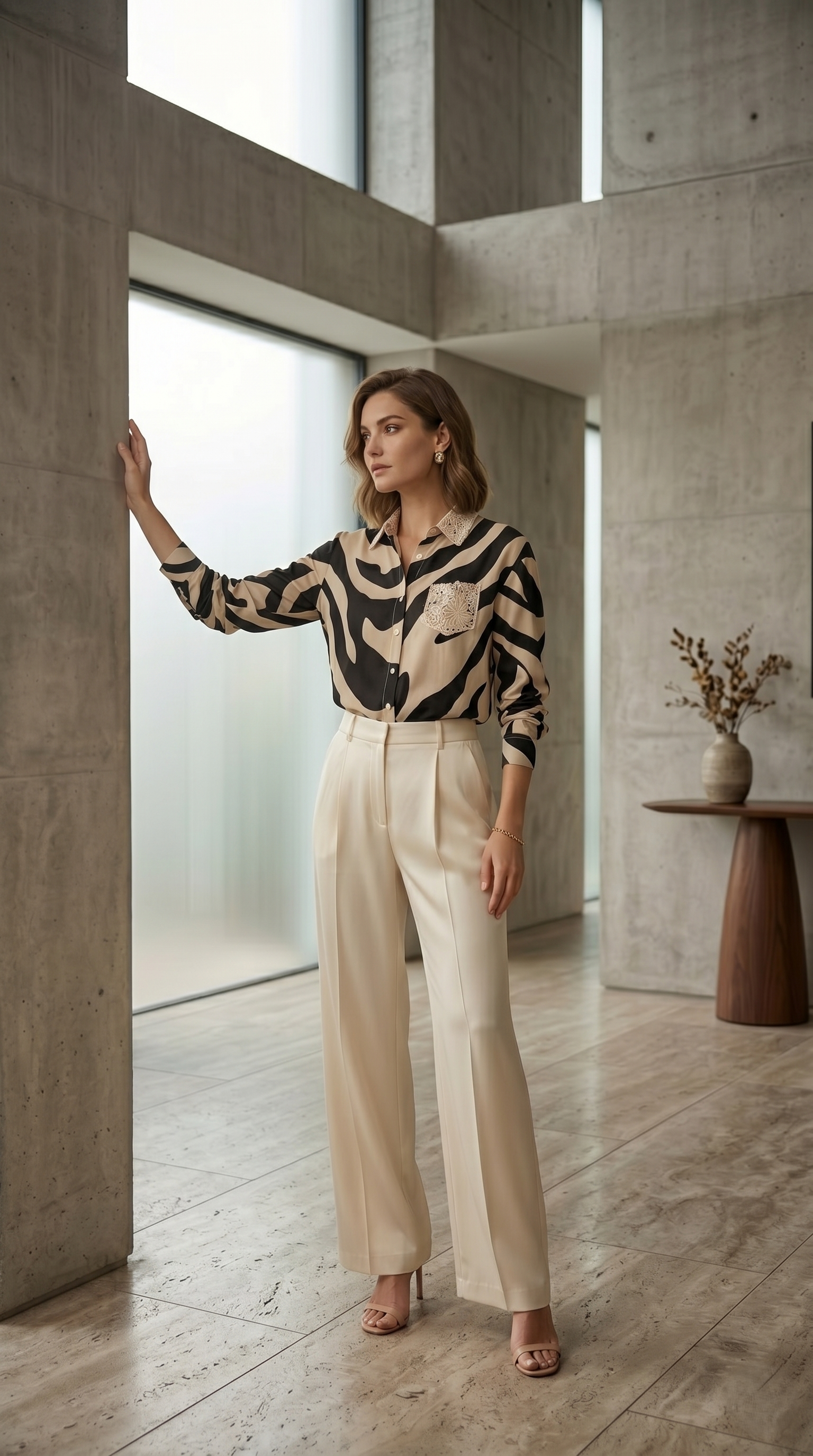 Embroidered shirt with Croche Top