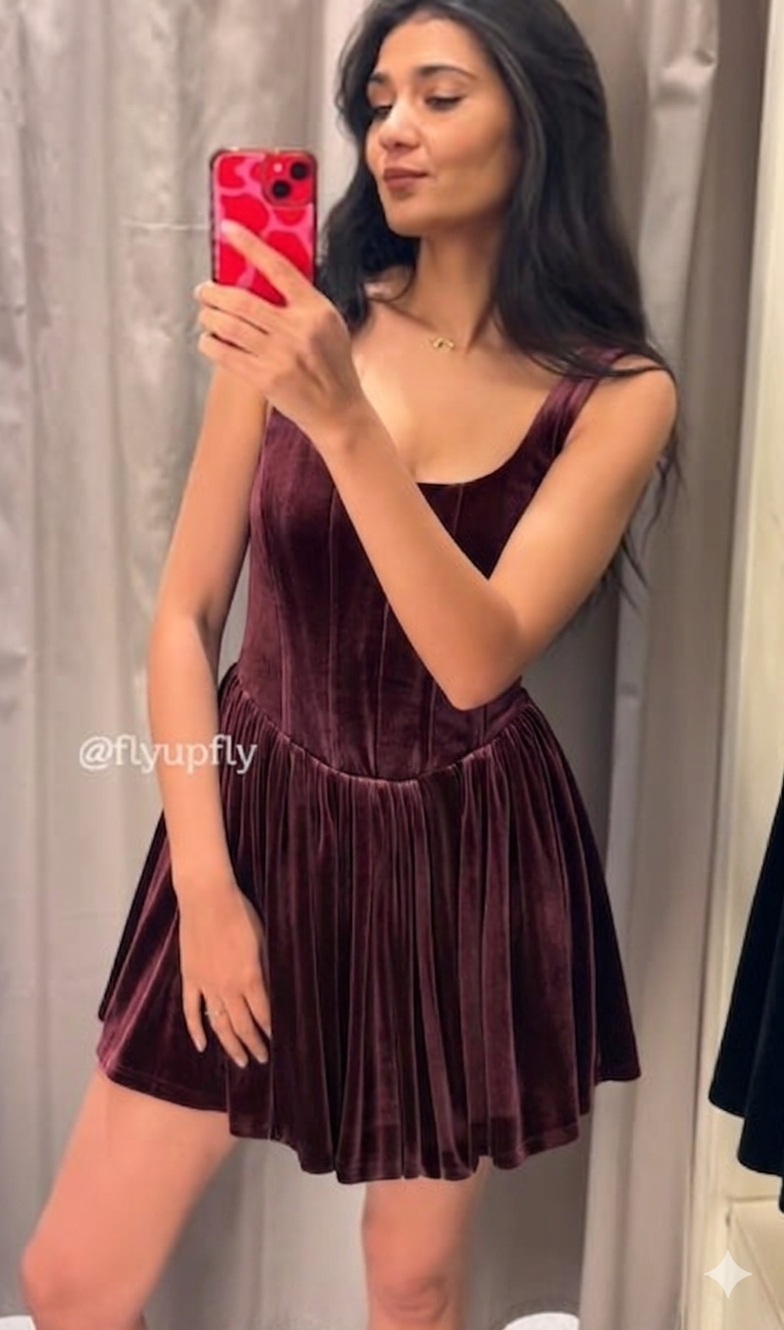 The Midnight Velvet Mini Dress