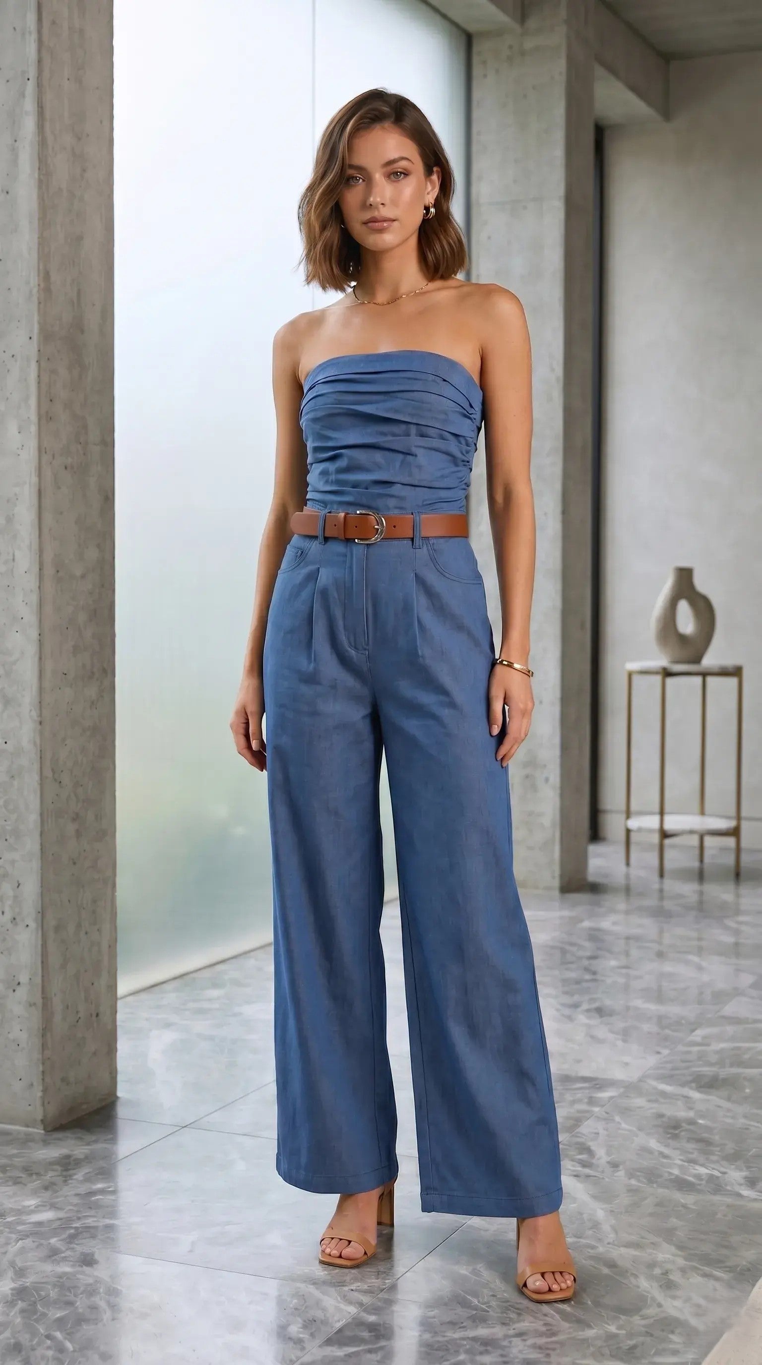 Cotton Offshoulder Jumpsuit