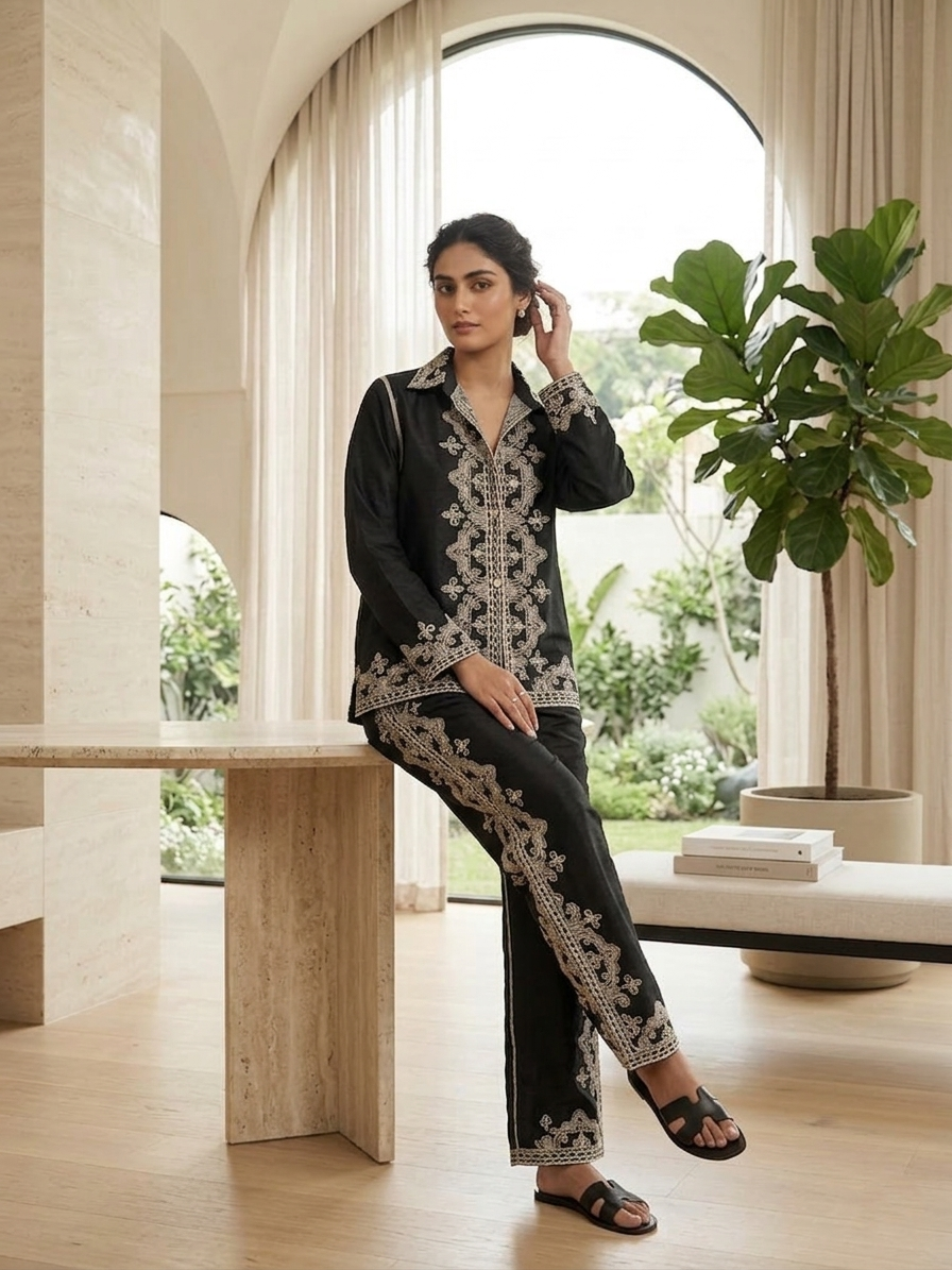 Embroidered Co-ord Set