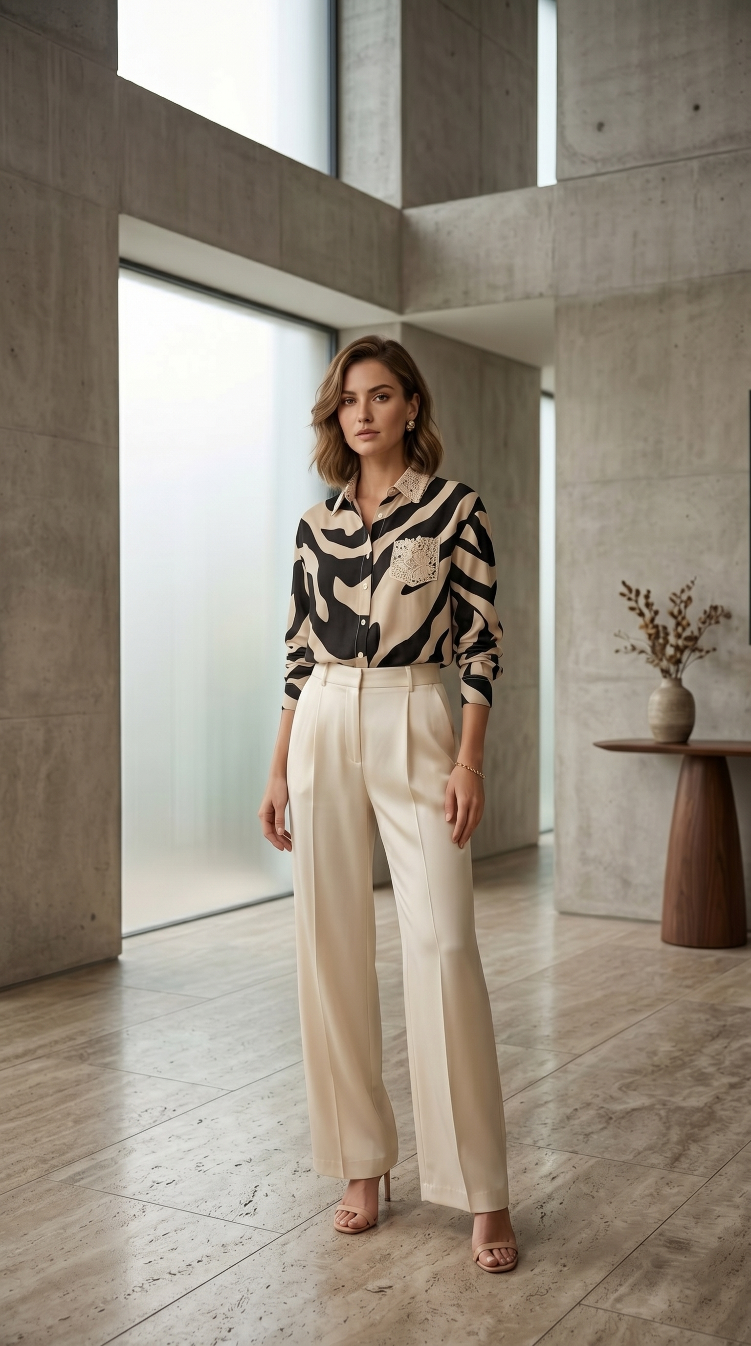 Embroidered shirt with Croche Top