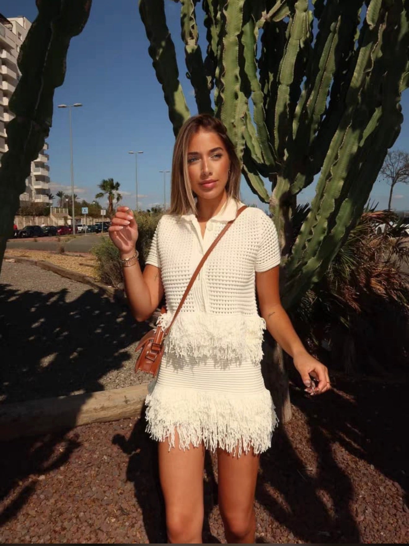 The Alabaster Crochet Fringe Mini