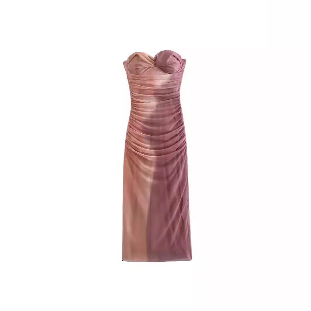 The Rose Ombré Mesh Midi