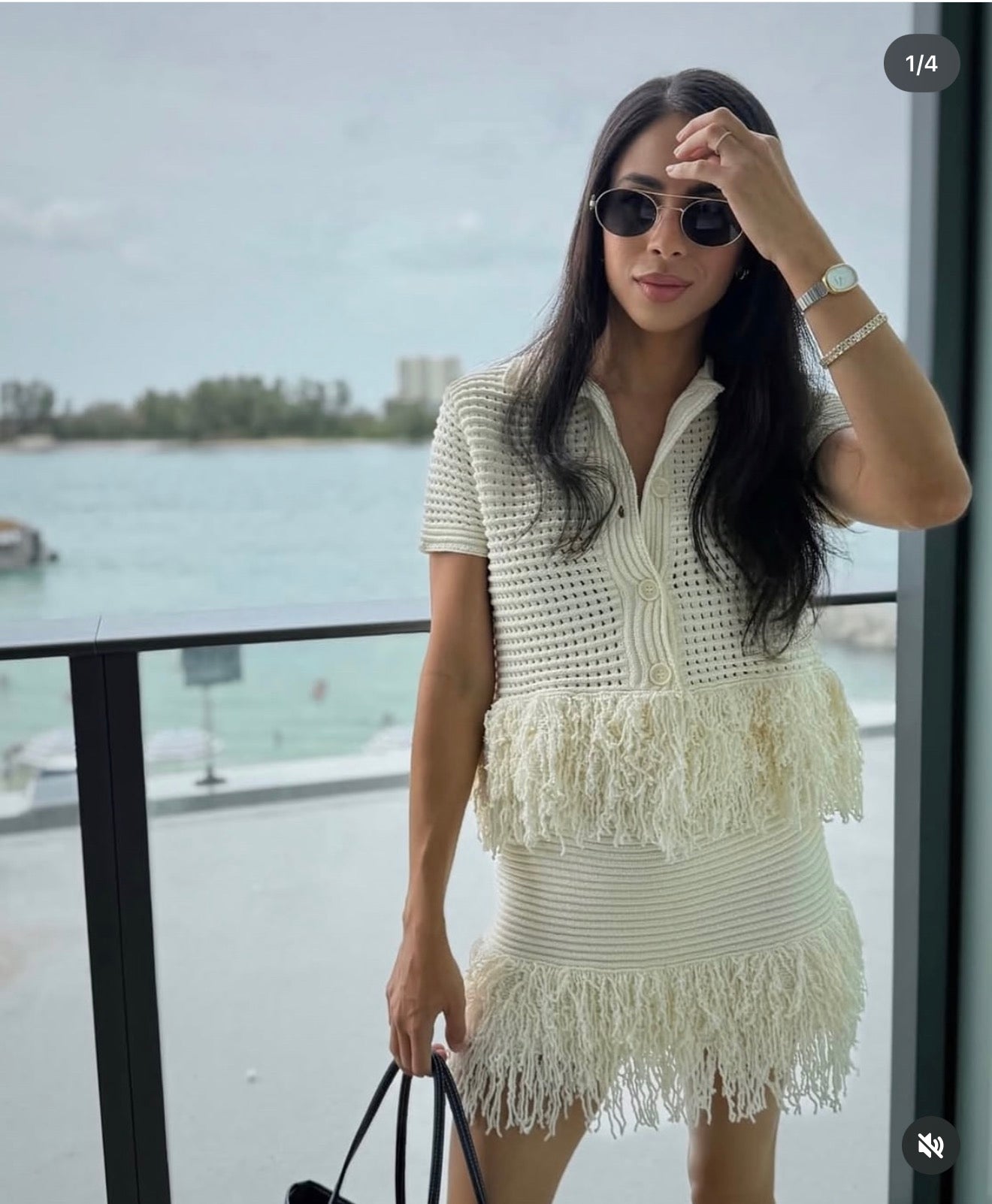 The Alabaster Crochet Fringe Mini