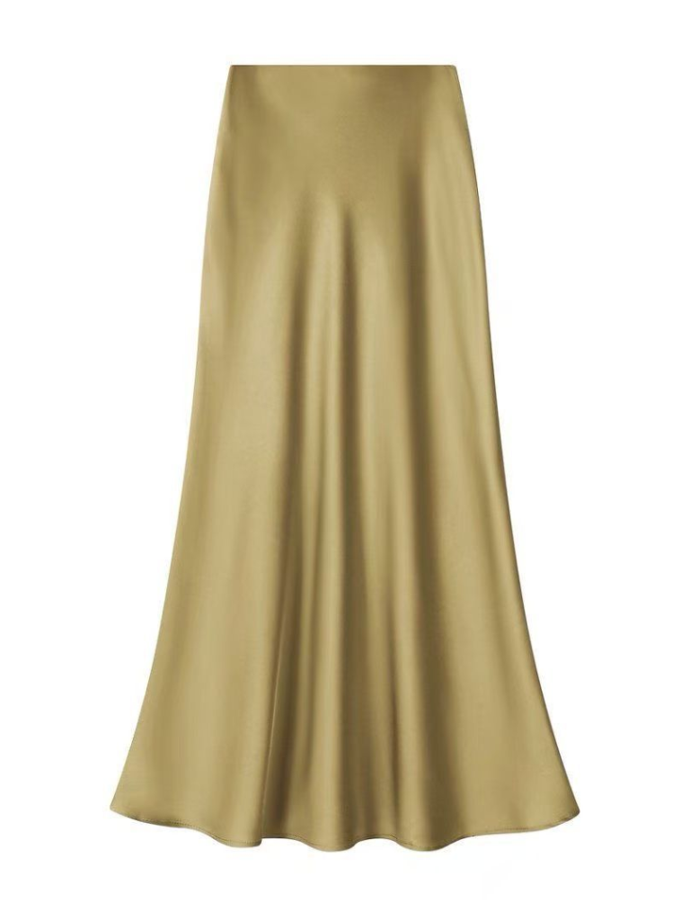 Luxe Satin Flow long Skirt