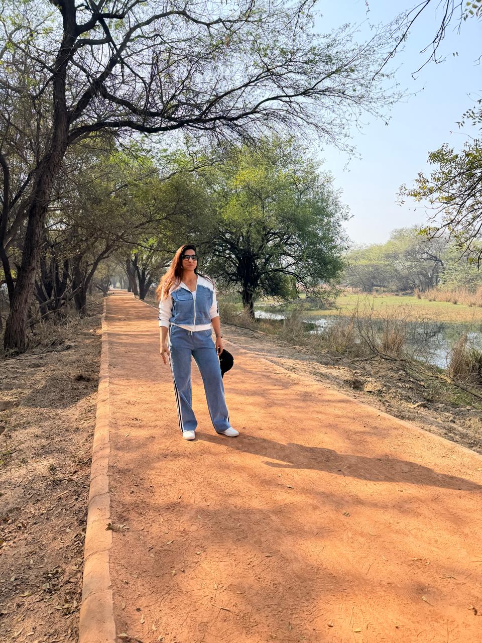 Denim Hooded Track set