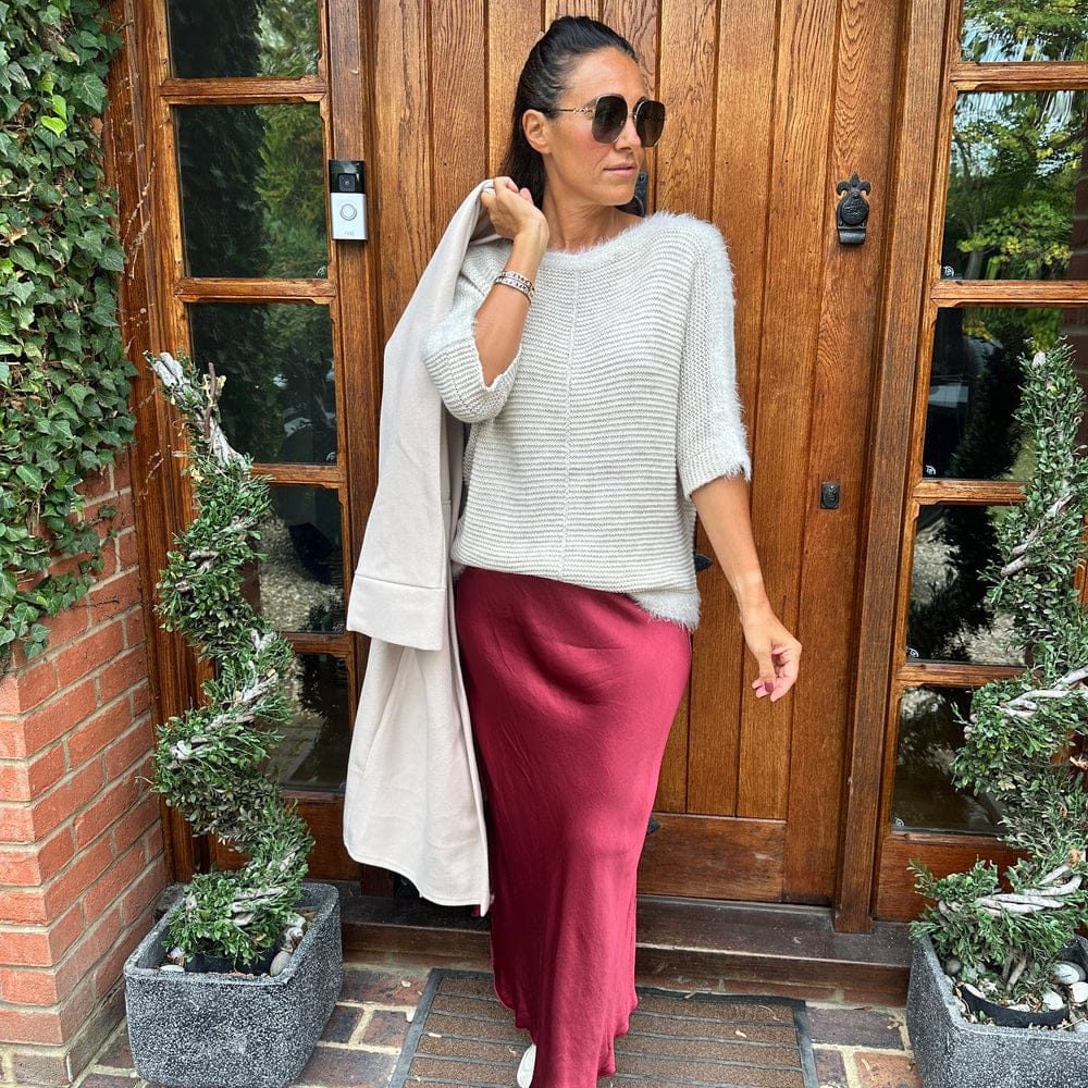 Luxe Satin Flow long Skirt