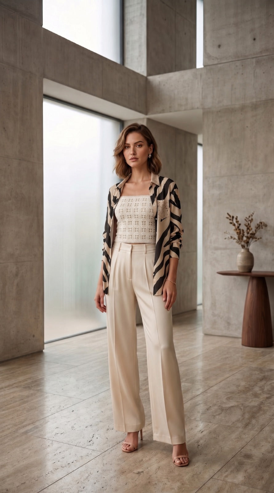 Embroidered shirt with Croche Top