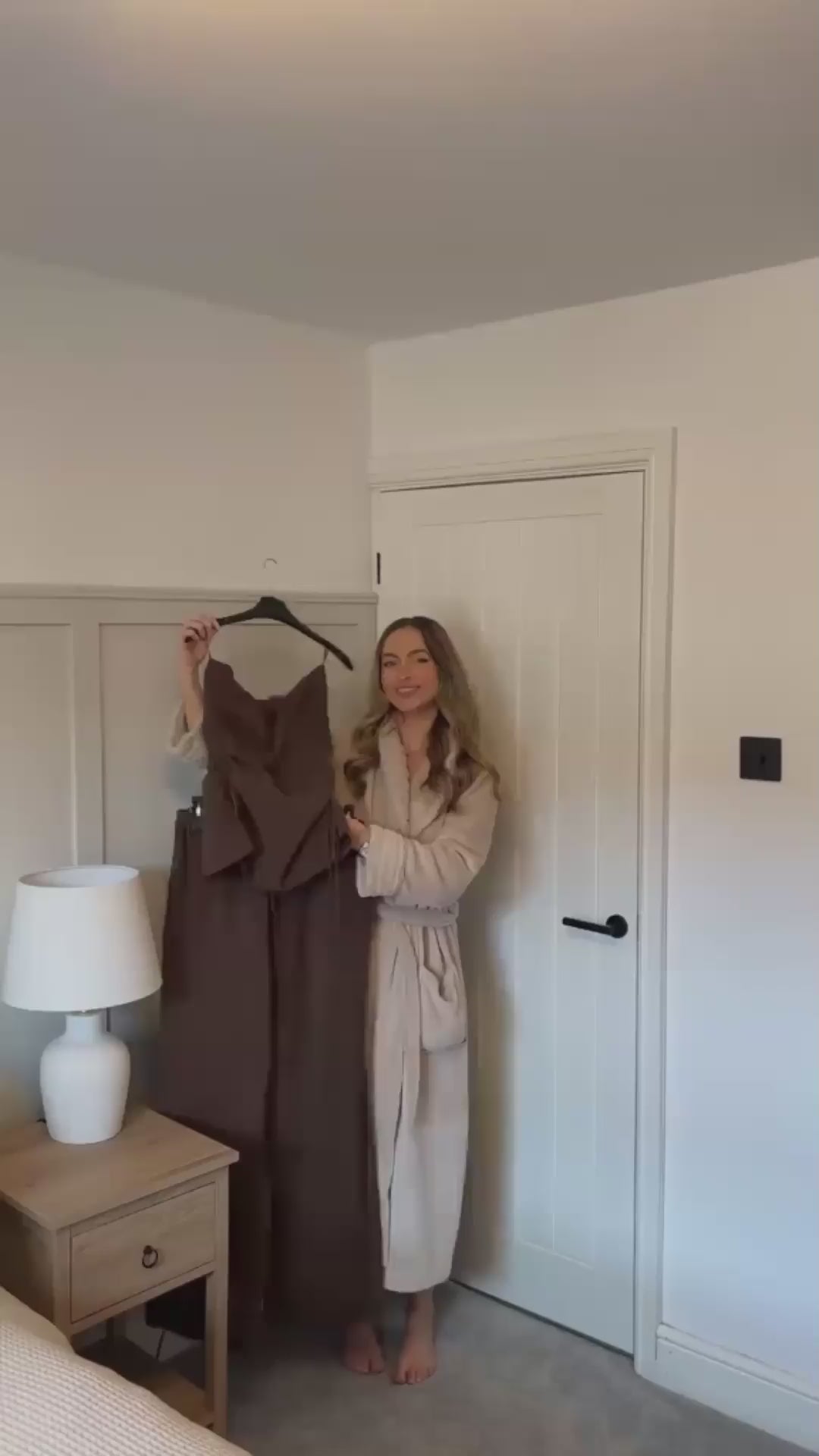 The Espresso Ruched Strapless Set